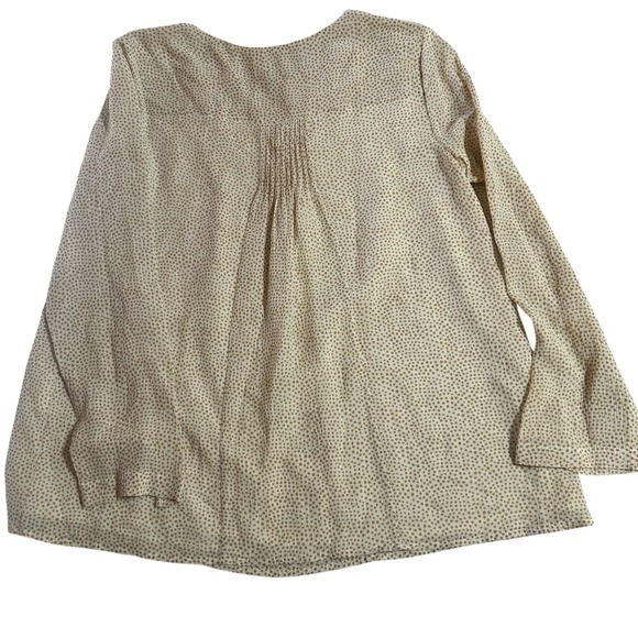 Vineyard Vines Women S Polka Dot Silk Blend Long Sleeve Pleated Blouse Top‎ - Picture 4 of 8